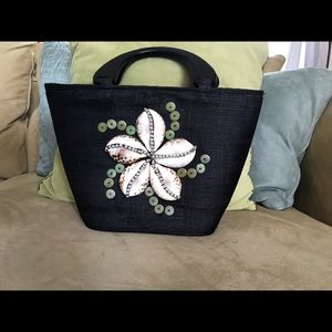 Vintage straw handbag